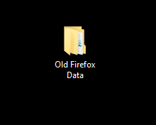 Stará složka Firefox Data