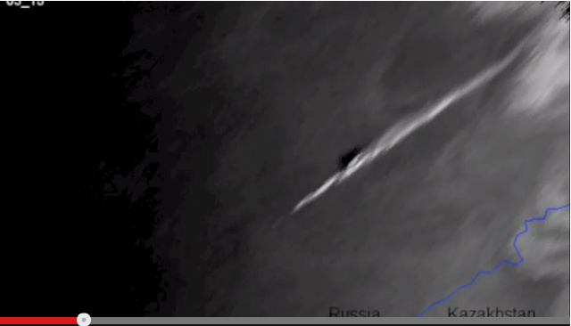 Los satélites meteorológicos testigos del acercamiento del meteorito que impactó en Rusia