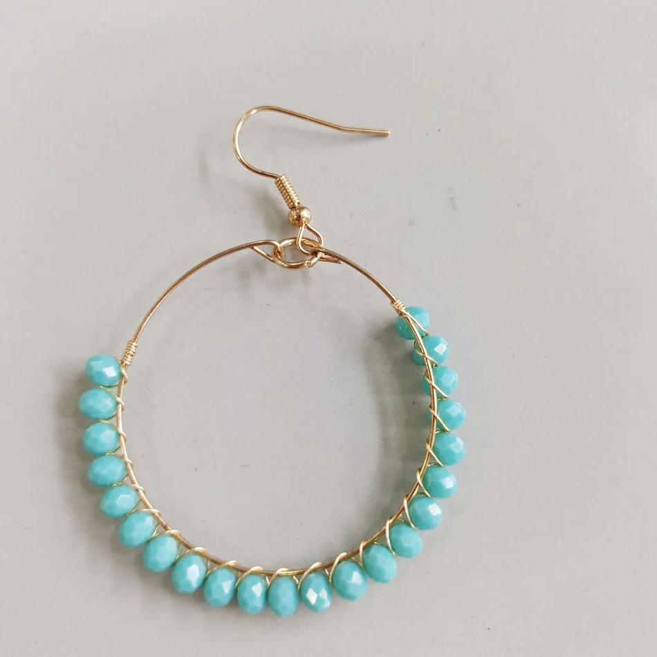 Pendientes Redondos Geométricos Simples de Vidrio Hueco Retro para un Look Elegante y Versátil. Ideales para Cualquier Ocasión.