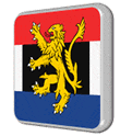 Square flag of Benelux icon gif animation