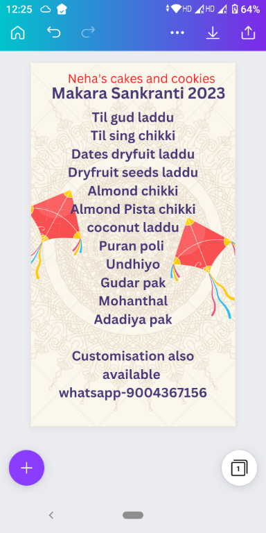 Neha's Cakes & Cookies menu 