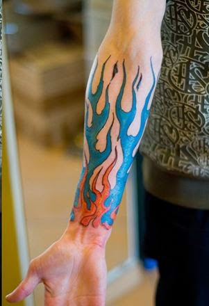 Blue Flame Tattoos