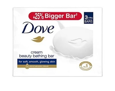 2. डोव क्रीम ब्यूटी बाथिंग बार (Dove Cream Beauty Bathing Bar)