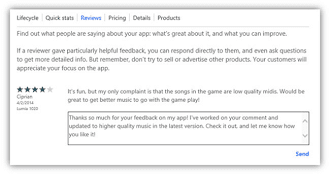 Microsoft permitirá a los desarrolladores de Windows Phone responder a reviews de usuarios