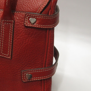 Luella Red Leather Gisele Satchel