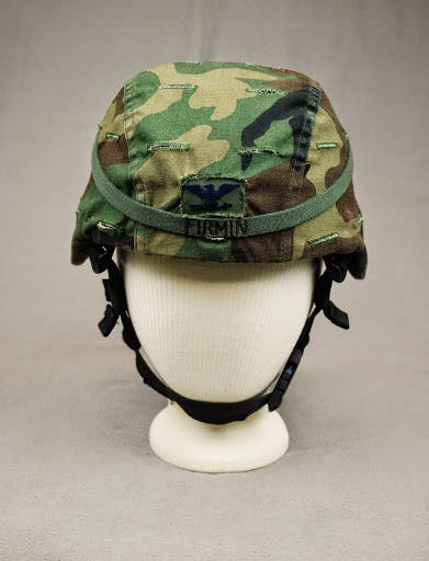 Combat helmet – Belonging to USAF Col. (Ret.) Lisa Firmin. She is currently Associate Provost for Diversity and Recruitment at the University of Texas at San Antonio. At her retirement, she was the highest-ranking Latina in the U. S. Air Force. She commanded the expeditionary mission support group at Balad Air Base in Iraq during Operation Iraqi Freedom.  From Institute of Texan Cultures Showcases Tejanos