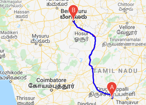 Trichy to Bangalore taxi