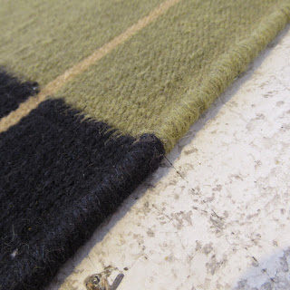 Oversized Plaid Wool Area Rug 1