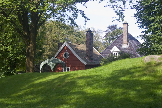 Casas en mitad del parque/museo de Gamle Bergen