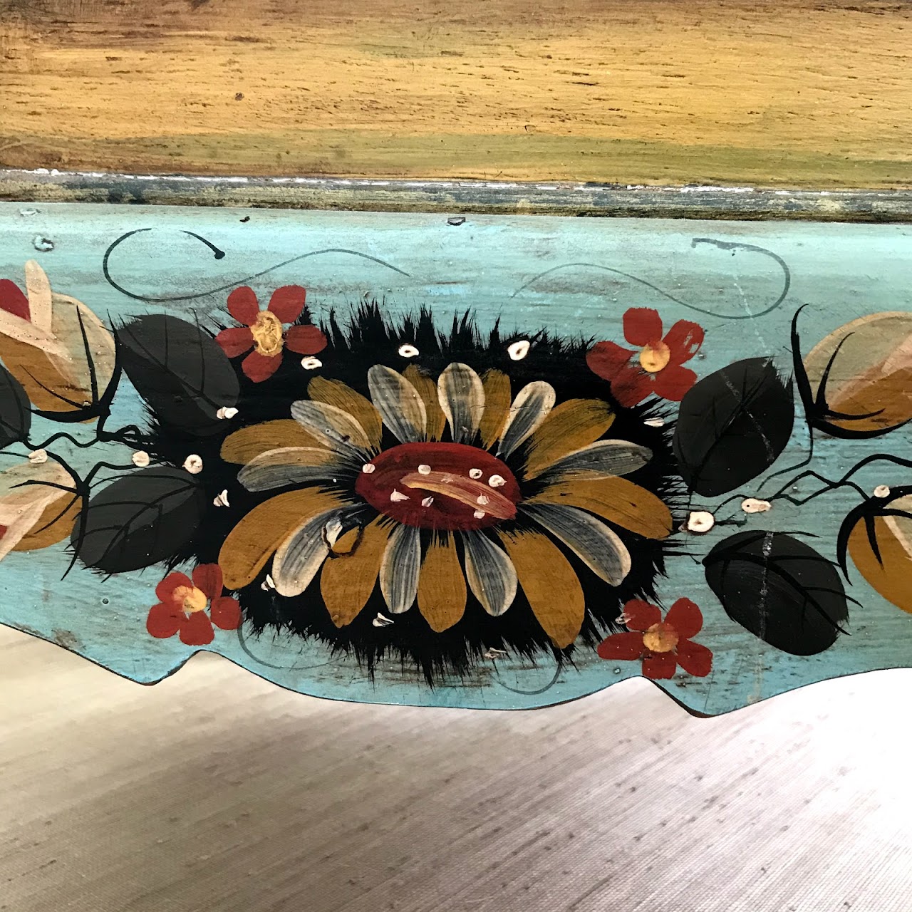 Hand-Painted Book Stack Chest