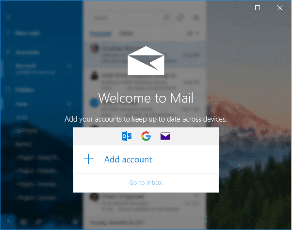 Gmail instellen in Windows 10