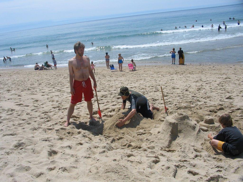 and set up our beach tent,