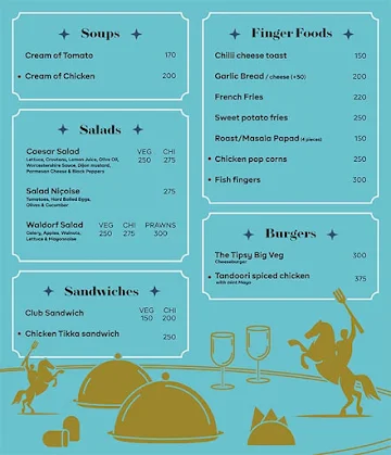 The Tipsy Horse menu 