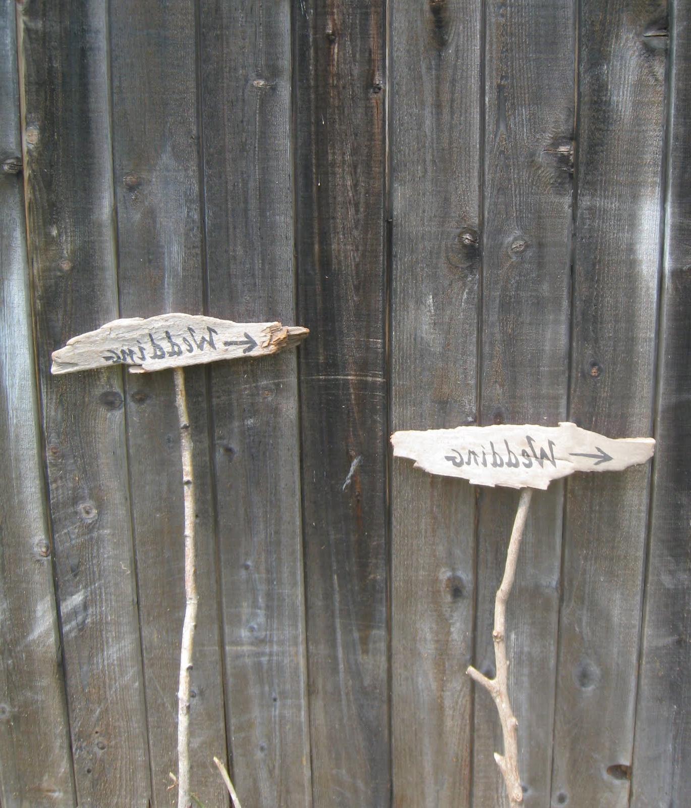 homemade wedding day signs