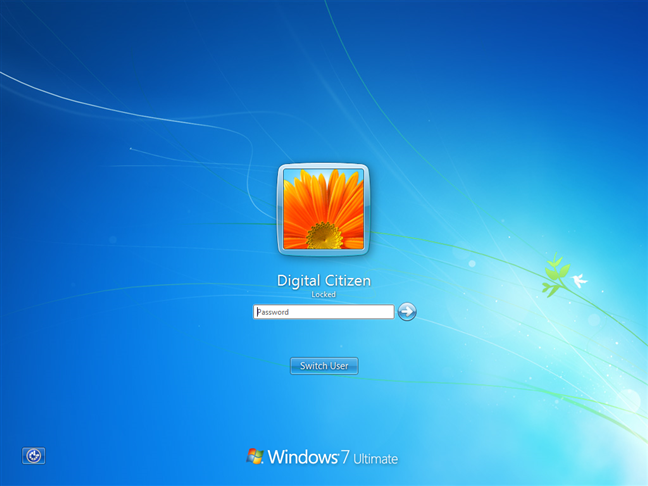 ล็อคหน้าจอ Windows 7