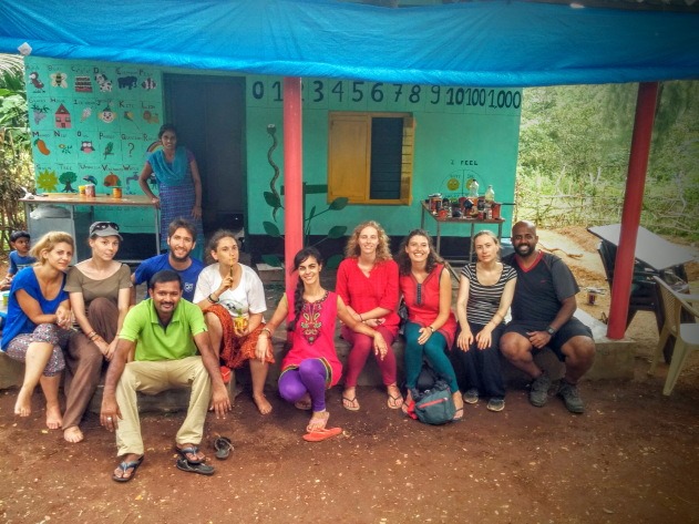 At the completion of the Kindergarten school in Mavinkatte, Karnataka