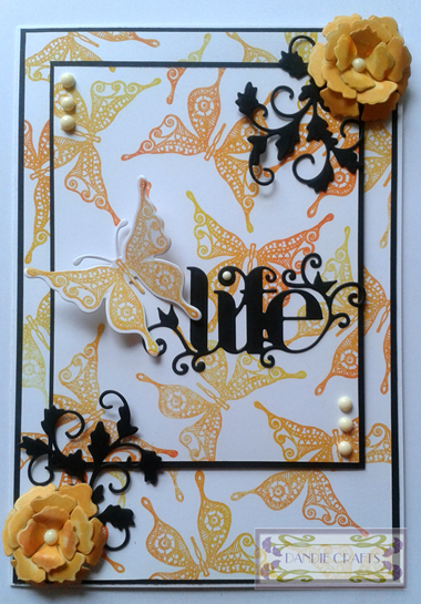 Felicity Butterfly Stamped Card - apr 15