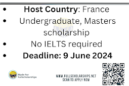 Study in France - The Applications for fully funded Émile Boutmy Scholarship 2024 are Available now.