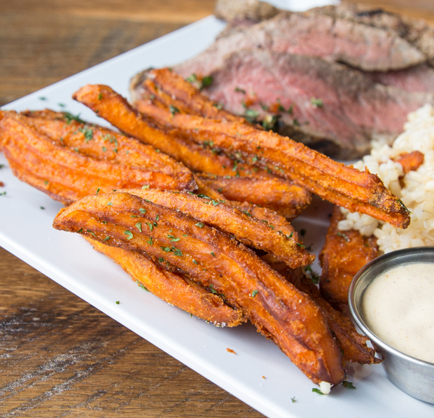 close-up photo of sweet potato fries