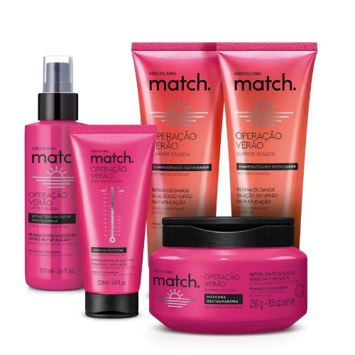 Match, marca especialista em cabelos do Boticário, promove descontos de até 40% em todas as linhas