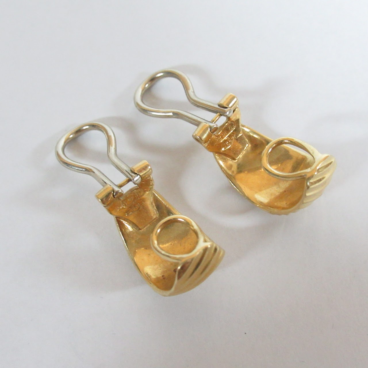 18K Gold Clip Earrings