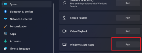 Probleemoplosser voor Windows Store-apps in Windows 11
