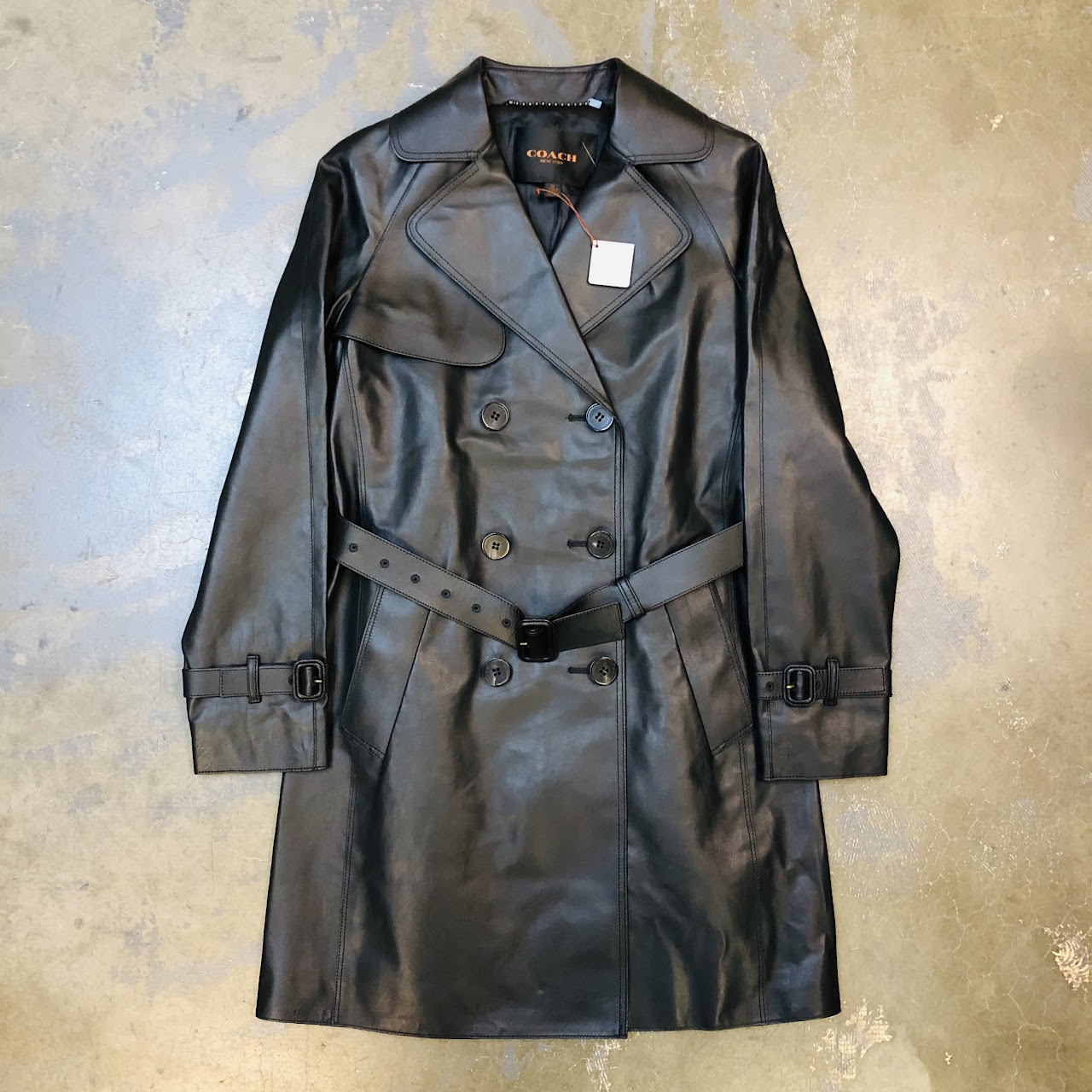 Coach NEW Leather Trench Coat | Shophousingworks