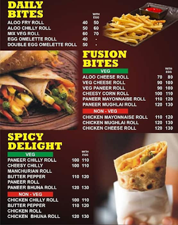 Rolls 'O' Holics menu 