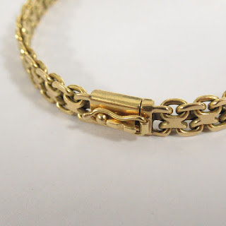 18K Gold Heavy Signet Bracelet