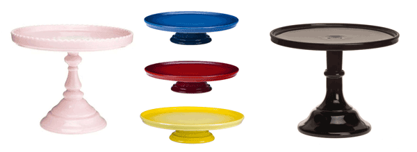 Colorful cake stands