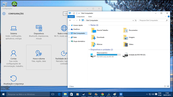 As janelas do Windows 10 trazem um novo visual