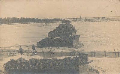 Мост через Нарову около Криушей, вид с левого берегаянварь 1920 года