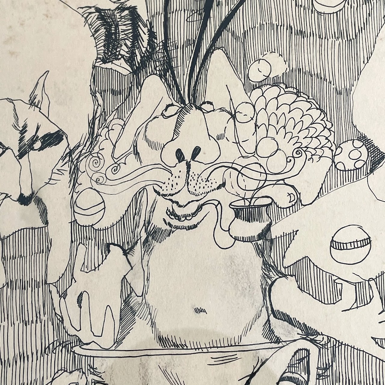 Signed Ink Drawing
