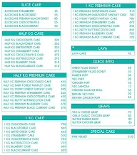 Cake Kafe menu 1