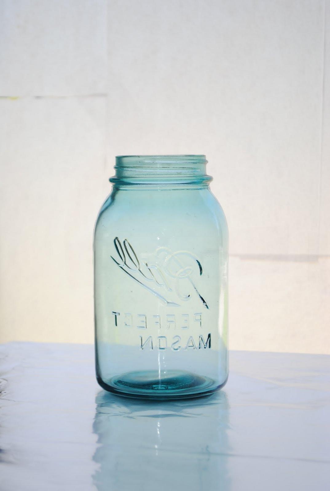 Blue Mason Jars