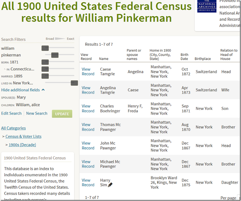 Weird search results on Ancestry.com from today