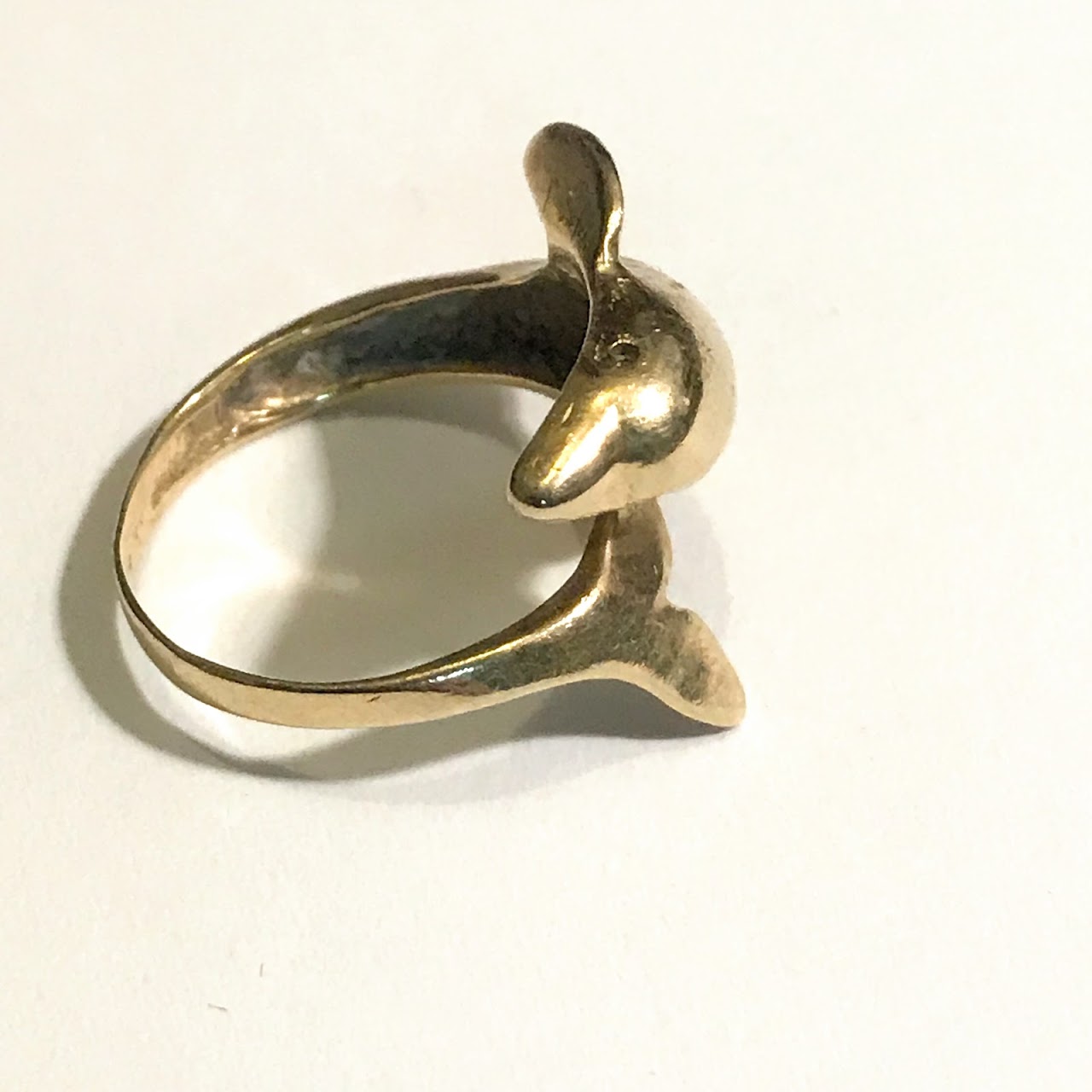 14K Gold Dolphin Ring