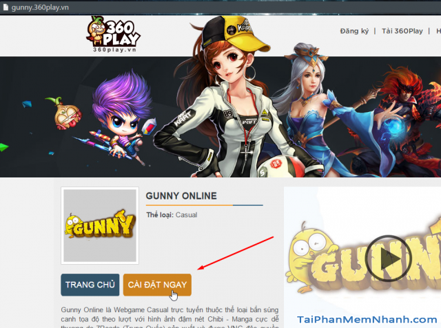 tải game gunny online bản cài đặt