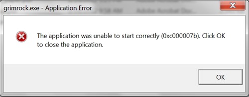 the application was unable to start correctly (0xc000007b)