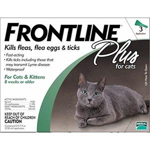  Frontline Plus Flea & Tick for Cats, All Weights, 3 Month