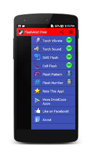 FlashAlert on Call SMS - náhled