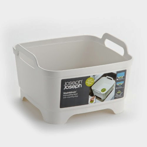  Joseph Joseph Wash and Drain Dish Tub, White