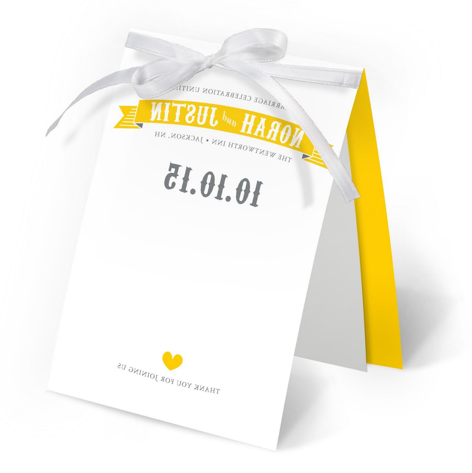 Folksy Banner Folded Wedding Program Cover