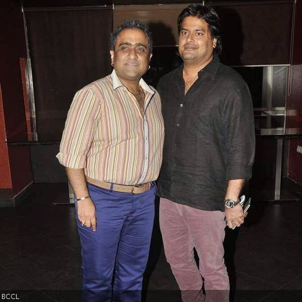 Playback singers, Kunal Ganjawala and Clinton Cerejo during the music launch of the movie Huff! It's Too Much, held in Mumbai, on October 9, 2013. (Pic: Viral Bhayani)