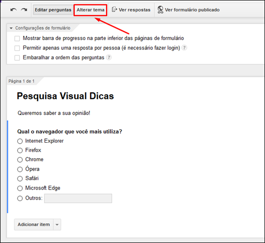 Como criar formulários de pesquisas no Google Docs - Visual Dicas