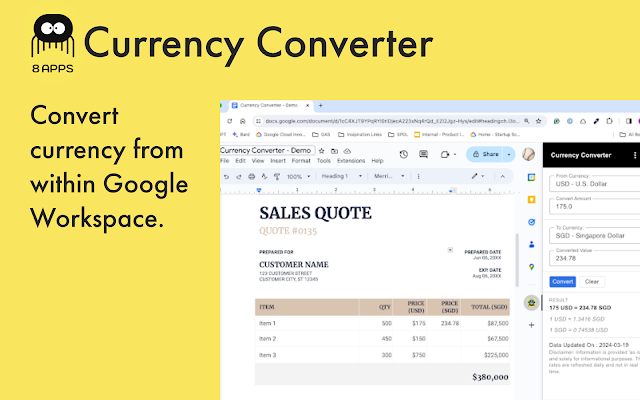 Currency Converter by 8apps screenshot 1