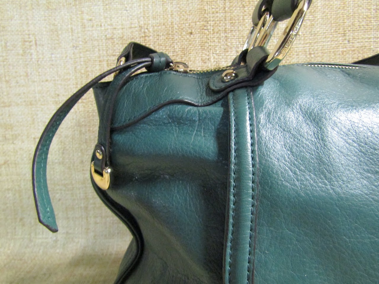 B Makowski Hunter Green Shoulder Bag