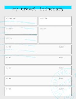My Travel Itinerary - Trip Itinerary item