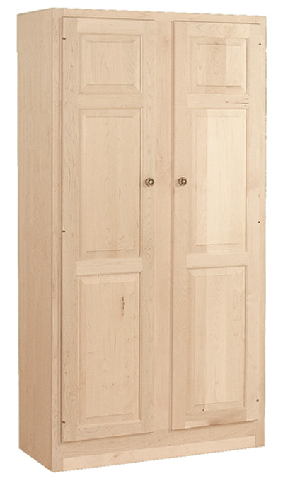 Vizu Home Solid Wood Pantry Storage Cabinet