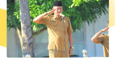 Asisten I Drs Sarimpunan Ritonga Pimpin Apel Gabungan di Halaman Kantor BKPP Labuhanbatu